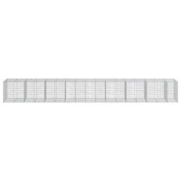 vidaXL Συρματοκιβώτιο με Κάλυμμα 950x100x100εκ από Γαλβανισμένο Χάλυβα