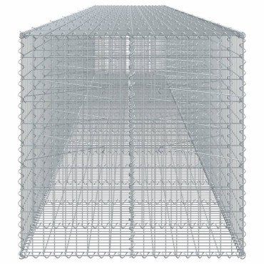 vidaXL Συρματοκιβώτιο με Κάλυμμα 950x100x100εκ από Γαλβανισμένο Χάλυβα