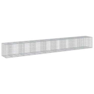 vidaXL Συρματοκιβώτιο με Κάλυμμα 950x100x100εκ από Γαλβανισμένο Χάλυβα