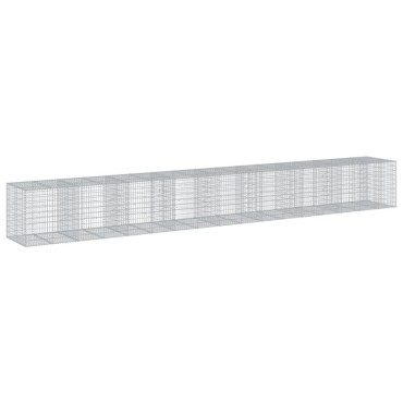 vidaXL Συρματοκιβώτιο με Κάλυμμα 850x100x100εκ από Γαλβανισμένο Χάλυβα
