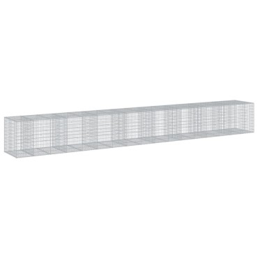 vidaXL Συρματοκιβώτιο με Κάλυμμα 850x100x100εκ από Γαλβανισμένο Χάλυβα