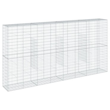 vidaXL Συρματοκιβώτιο με Κάλυμμα 400x50x200εκ. από Γαλβανισμένο Χάλυβα