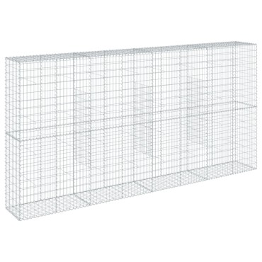 vidaXL Συρματοκιβώτιο με Κάλυμμα 400x50x200εκ. από Γαλβανισμένο Χάλυβα