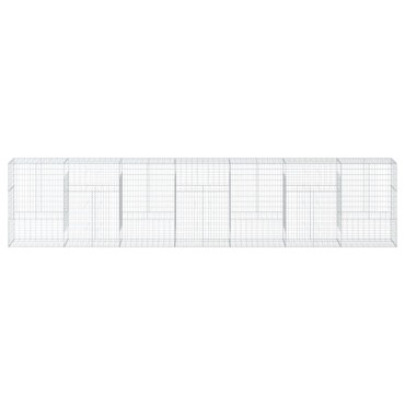 vidaXL Συρματοκιβώτιο με Κάλυμμα 700x50x150εκ. από Γαλβανισμένο Χάλυβα
