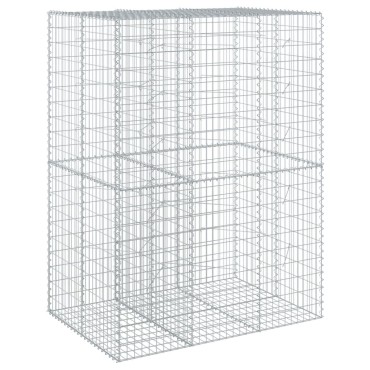 vidaXL Συρματοκιβώτιο με Κάλυμμα 150x100x200εκ από Γαλβανισμένο Χάλυβα