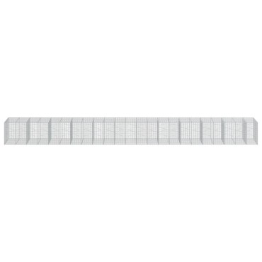 vidaXL Συρματοκιβώτιο με Κάλυμμα 1150x100x100 εκ. Γαλβανισμένο Χάλυβα