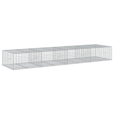 vidaXL Συρματοκιβώτιο με Κάλυμμα 400x100x50εκ. από Γαλβανισμένο Χάλυβα