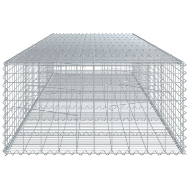vidaXL Συρματοκιβώτιο με Κάλυμμα 400x100x50εκ. από Γαλβανισμένο Χάλυβα
