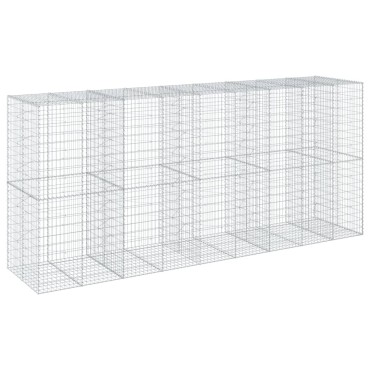 vidaXL Συρματοκιβώτιο με Κάλυμμα 450x100x200εκ από Γαλβανισμένο Χάλυβα