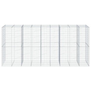 vidaXL Συρματοκιβώτιο με Κάλυμμα 450x100x200εκ από Γαλβανισμένο Χάλυβα
