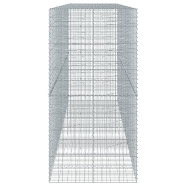 vidaXL Συρματοκιβώτιο με Κάλυμμα 450x100x200εκ από Γαλβανισμένο Χάλυβα