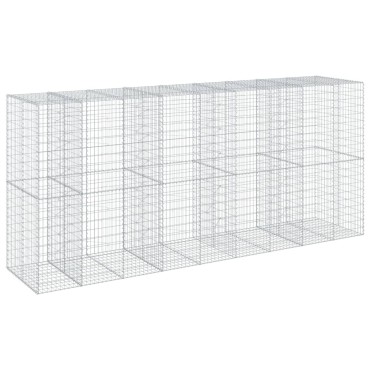 vidaXL Συρματοκιβώτιο με Κάλυμμα 450x100x200εκ από Γαλβανισμένο Χάλυβα