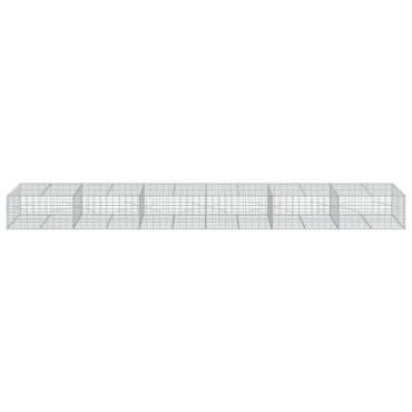 vidaXL Συρματοκιβώτιο με Κάλυμμα 600x100x50εκ. από Γαλβανισμένο Χάλυβα