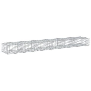 vidaXL Συρματοκιβώτιο με Κάλυμμα 600x100x50εκ. από Γαλβανισμένο Χάλυβα