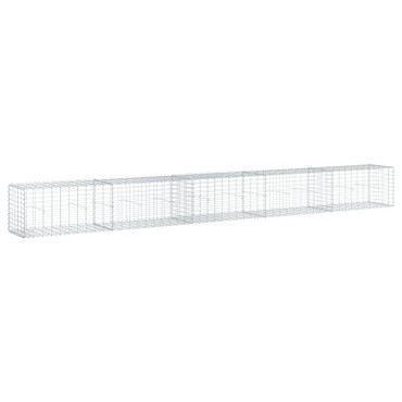 vidaXL Συρματοκιβώτιο με Κάλυμμα 500x50x50 εκ. από Γαλβανισμένο Χάλυβα