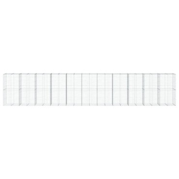 vidaXL Συρματοκιβώτιο με Κάλυμμα 1100x100x200 εκ. Γαλβανισμένο Χάλυβα
