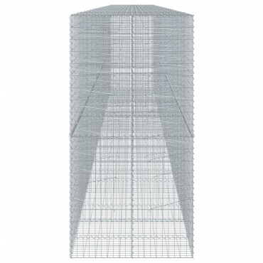 vidaXL Συρματοκιβώτιο με Κάλυμμα 1100x100x200 εκ. Γαλβανισμένο Χάλυβα