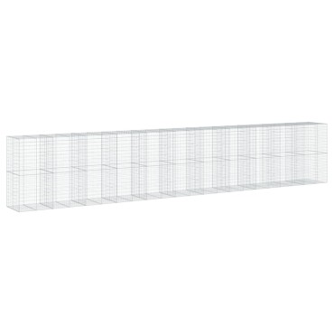 vidaXL Συρματοκιβώτιο με Κάλυμμα 1100x100x200 εκ. Γαλβανισμένο Χάλυβα