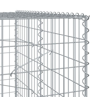 vidaXL Συρματοκιβώτιο με Κάλυμμα 1100x100x200 εκ. Γαλβανισμένο Χάλυβα