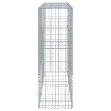 vidaXL Συρματοκιβώτιο με Κάλυμμα 200x50x150εκ. από Γαλβανισμένο Χάλυβα