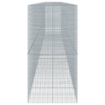 vidaXL Συρματοκιβώτιο με Κάλυμμα 1200x100x200εκ. Γαλβανισμένο Χάλυβα