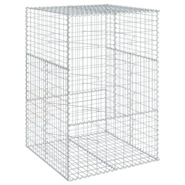 vidaXL Συρματοκιβώτιο με Κάλυμμα 100x100x150εκ από Γαλβανισμένο Χάλυβα