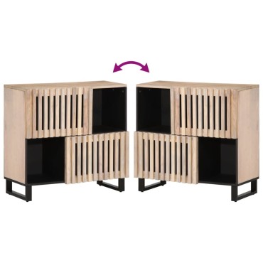 vidaXL Ντουλάπι 80x34x75cm από Μασίφ Ξύλο Μάνγκο 1 τεμ.
