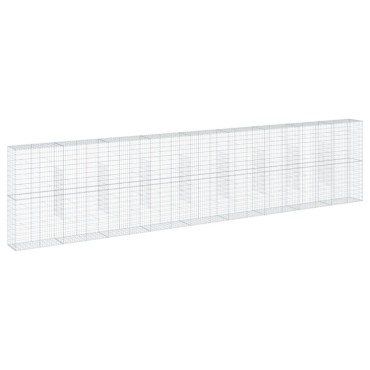 vidaXL Συρματοκιβώτιο με Κάλυμμα 900x50x200εκ. από Γαλβανισμένο Χάλυβα