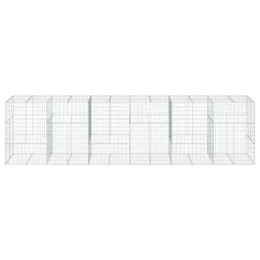 vidaXL Συρματοκιβώτιο με Κάλυμμα 600x100x150 εκ. Γαλβανισμένο Χάλυβα