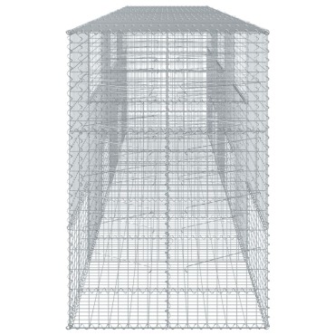vidaXL Συρματοκιβώτιο με Κάλυμμα 600x100x150 εκ. Γαλβανισμένο Χάλυβα