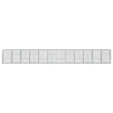 vidaXL Συρματοκιβώτιο με Κάλυμμα 1200x100x150 εκ. Γαλβανισμένο Χάλυβα