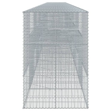 vidaXL Συρματοκιβώτιο με Κάλυμμα 1200x100x150 εκ. Γαλβανισμένο Χάλυβα