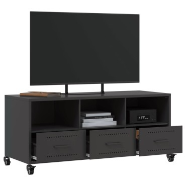 vidaXL Έπιπλο Τηλεόρασης Μαύρο 100,5x39x43,5cm Ατσάλι