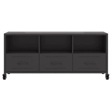 vidaXL Έπιπλο Τηλεόρασης Μαύρο 100,5x39x43,5cm Ατσάλι