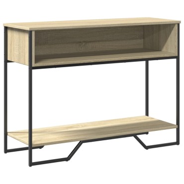 vidaXL Τραπέζι Κονσόλα Sonoma Δρυς 100x35x74,5cm Επεξεργασμένο Ξύλο 1 τεμ.