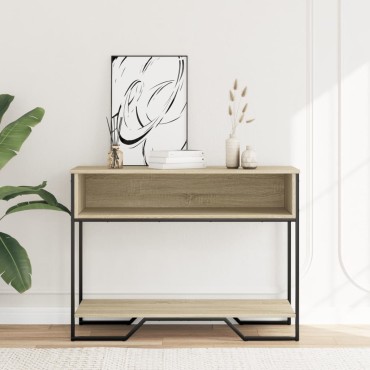 vidaXL Τραπέζι Κονσόλα Sonoma Δρυς 100x35x74,5cm Επεξεργασμένο Ξύλο 1 τεμ.