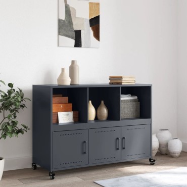 vidaXL Ντουλάπι Ανθρακί 100,5x39x72cm από Χάλυβα 1 τεμ.