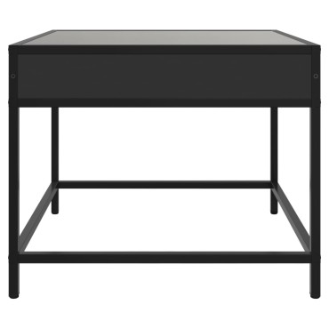 vidaXL Τραπεζάκι Σαλονιού Infinity LED Μαύρο 50x50x41cm 1 τεμ.