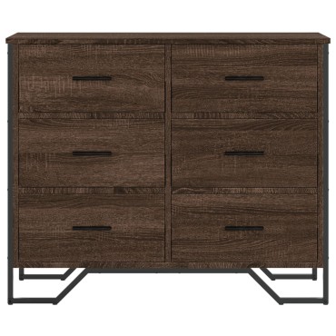 vidaXL Συρταριέρα Καφέ Δρυς 91x35,5x74,5cm από Επεξεργ. Ξύλο 1 τεμ.