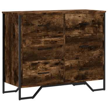 vidaXL Συρταριέρα Καπνιστή Δρυς 91x35,5x74,5cm από Επεξεργ. Ξύλο 1 τεμ.