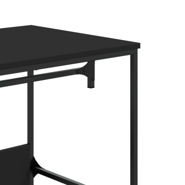 vidaXL Ντουλάπα Μαύρη 90 x 50 x 180 εκ. από Επεξ. Ξύλο