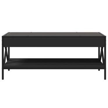 vidaXL Τραπεζάκι Σαλονιού Infinity LED Μαύρο 90x50x38cm 1 τεμ.