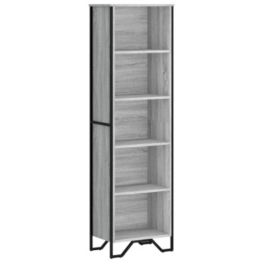 vidaXL Βιβλιοθήκη Γκρι Sonoma 50x31x169cm από Επεξεργ. Ξύλο 1 τεμ.