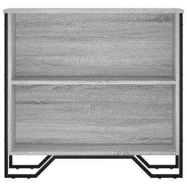 vidaXL Βιβλιοθήκη Γκρι Sonoma 80x31x74,5cm από Επεξεργ. Ξύλο 1 τεμ.