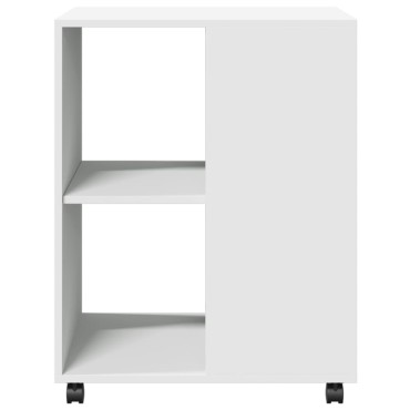 vidaXL Βοηθητικό Τραπέζι με Ρόδες Λευκό 55x60x78cm Επεξεργ. Ξύλο