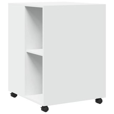 vidaXL Βοηθητικό Τραπέζι με Ρόδες Λευκό 55x60x78cm Επεξεργ. Ξύλο