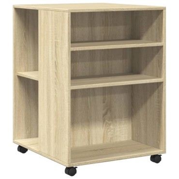 vidaXL Βοηθητικό Τραπέζι με Ρόδες Sonoma Δρυς 55x60x78cm Επεξ. Ξύλο