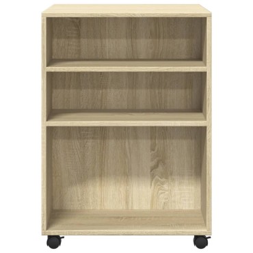 vidaXL Βοηθητικό Τραπέζι με Ρόδες Sonoma Δρυς 55x60x78cm Επεξ. Ξύλο