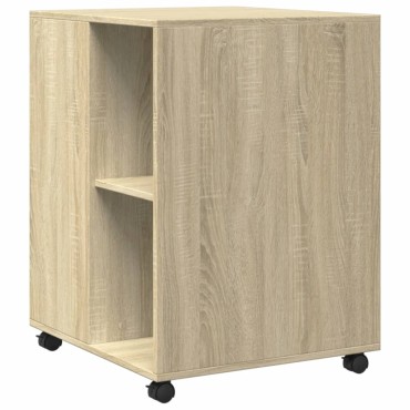 vidaXL Βοηθητικό Τραπέζι με Ρόδες Sonoma Δρυς 55x60x78cm Επεξ. Ξύλο