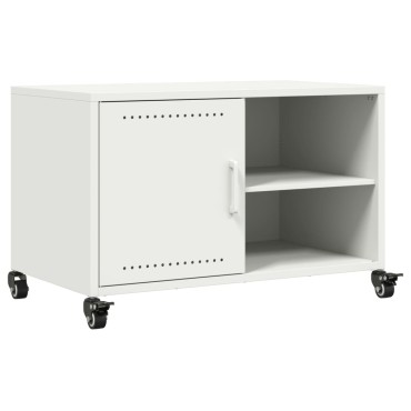 vidaXL Έπιπλο Τηλεόρασης Λευκό 68x39x43,5cm Χάλυβας
